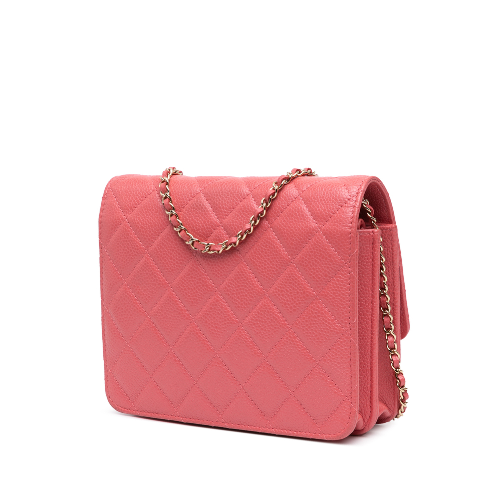 Pre-Loved Chanel Quilted Caviar Golden Class Wallet On Chain - Picture 2 of 11